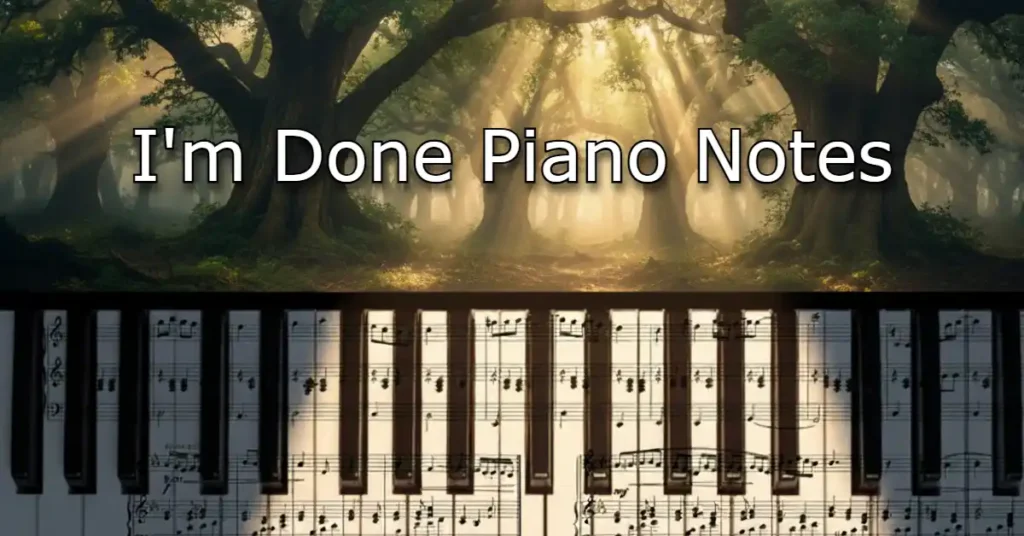 I'm Done Piano Notes
