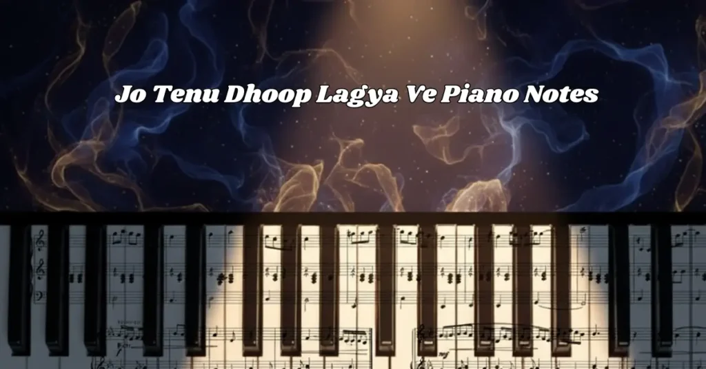 Jo Tenu Dhoop Lagya Ve Piano Notes