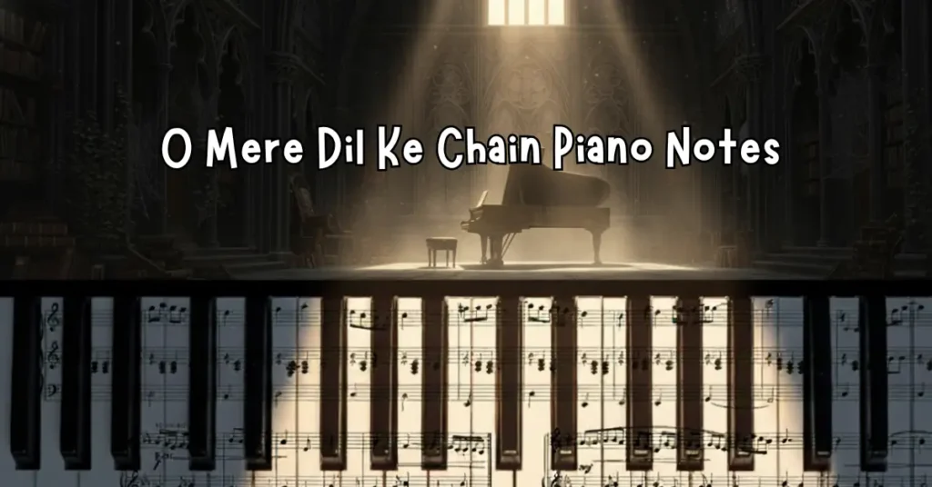 O Mere Dil Ke Chain Piano Notes