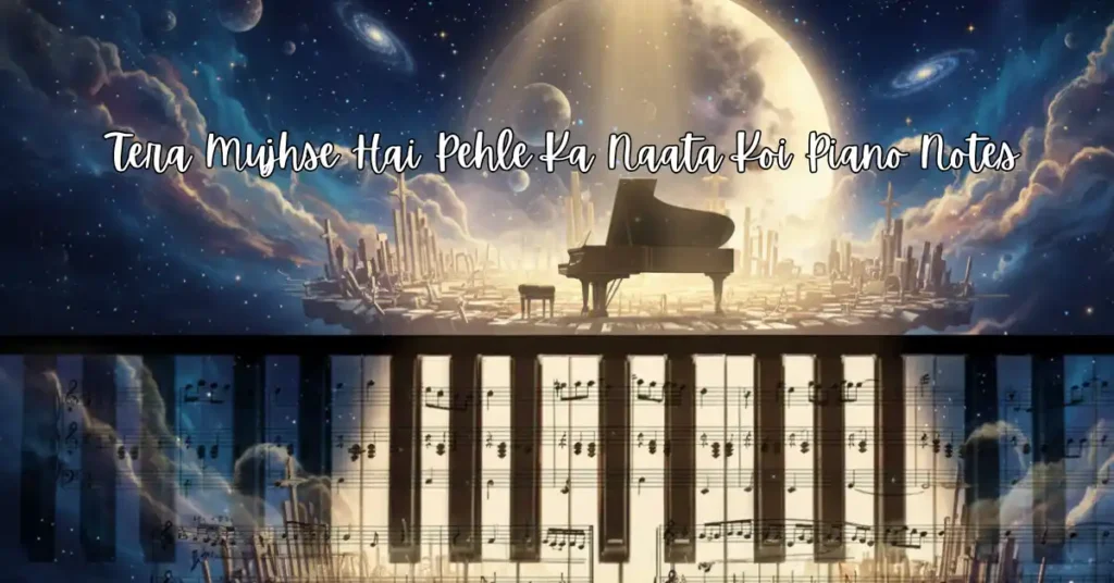 Tera Mujhse Hai Pehle Ka Naata Koi Piano Notes